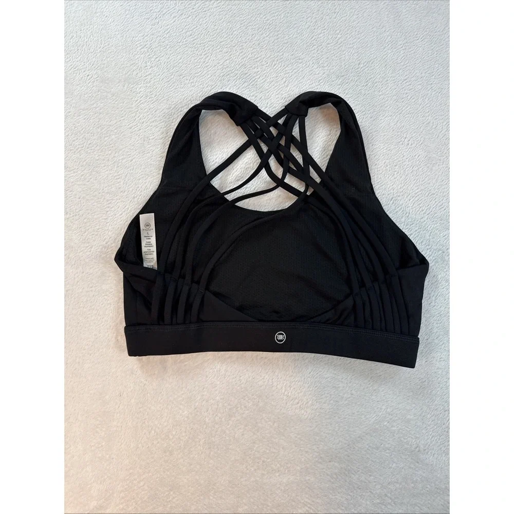 Gym‎ Bike Yoga Set Shorts +Cross Sport Bra Tracksuit Athletic Black Large